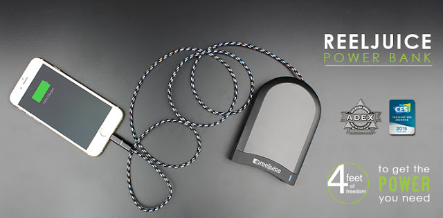 Reeljuice Portable Power Bank, 4 Feet of Freedom to get the power you need