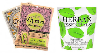 Chimes Ginger Chews Herban Essentials Peppermint Wipes Stomach Troubles